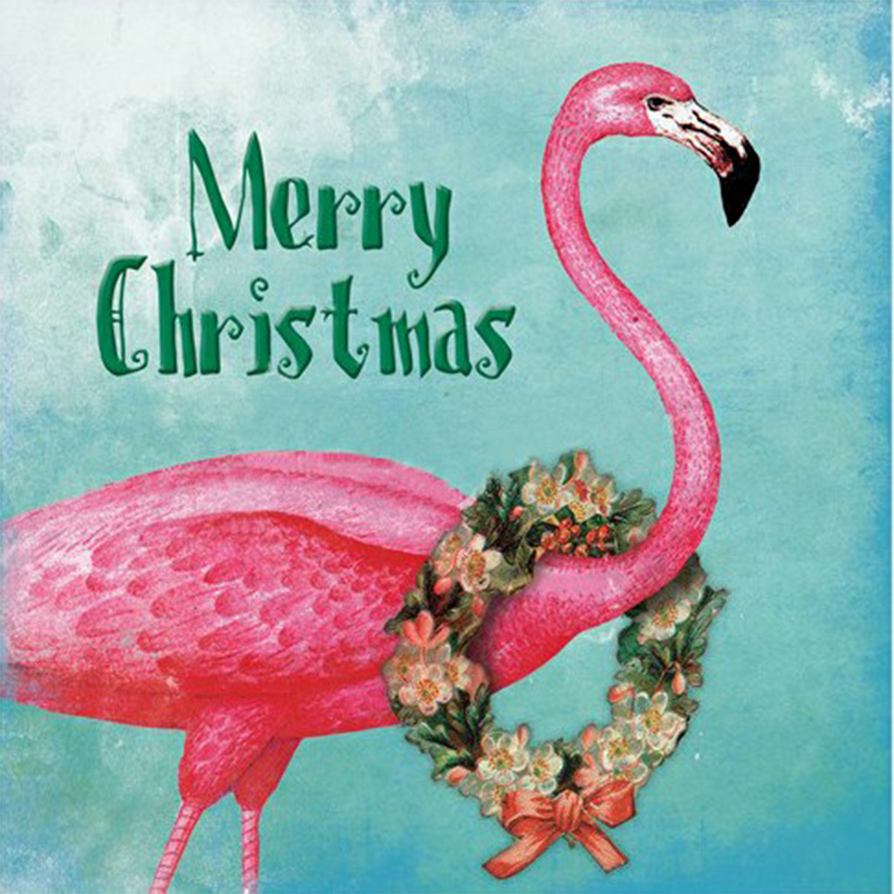 

Christmas Flamingo - Round Drill Diamond Painting - 40*40CM, 501 Original