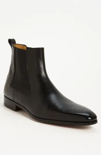 Men's Handmade Black Leather Chelsea Boots