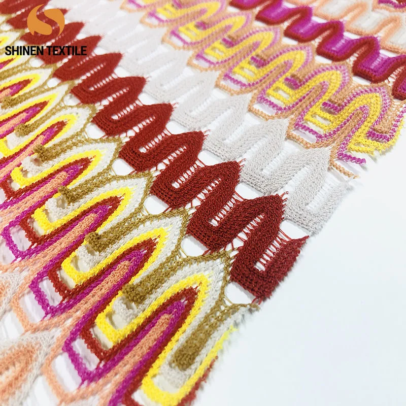 Southeast Asian lace, pattern wavy lace，100%polyester,165G