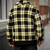 💥 2025 Hot Sale! Men Plaid Pattern Teddy Jacket, Going Out Colorful Long Sleeve Casual Flannel Jacket, For Friends, Husband, Boyfriend Gifts, For Fall Winter