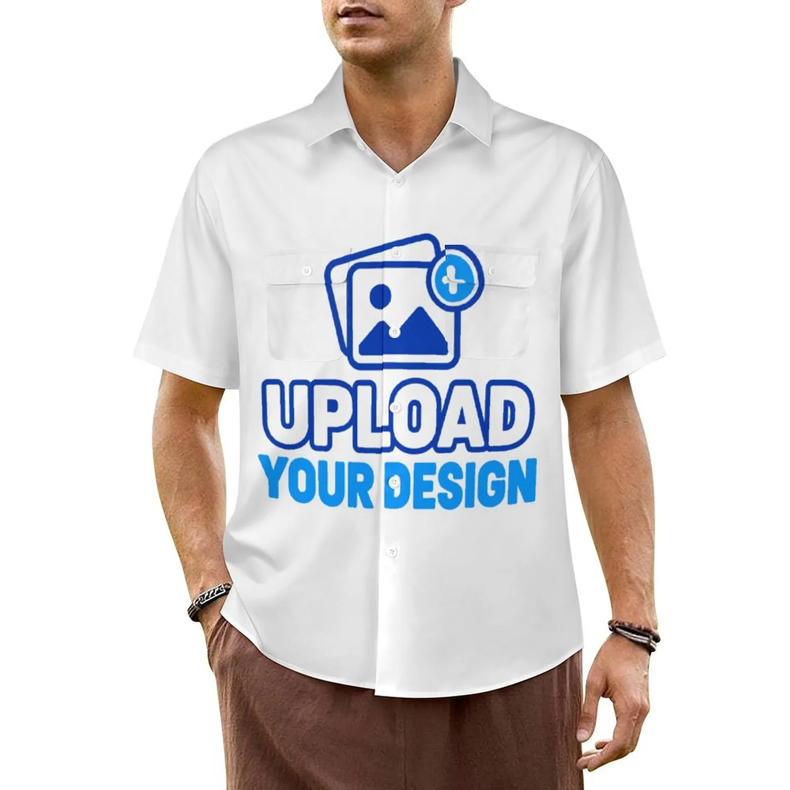 Men's Polo Collar Short Sleeve Shirt custom product view 8