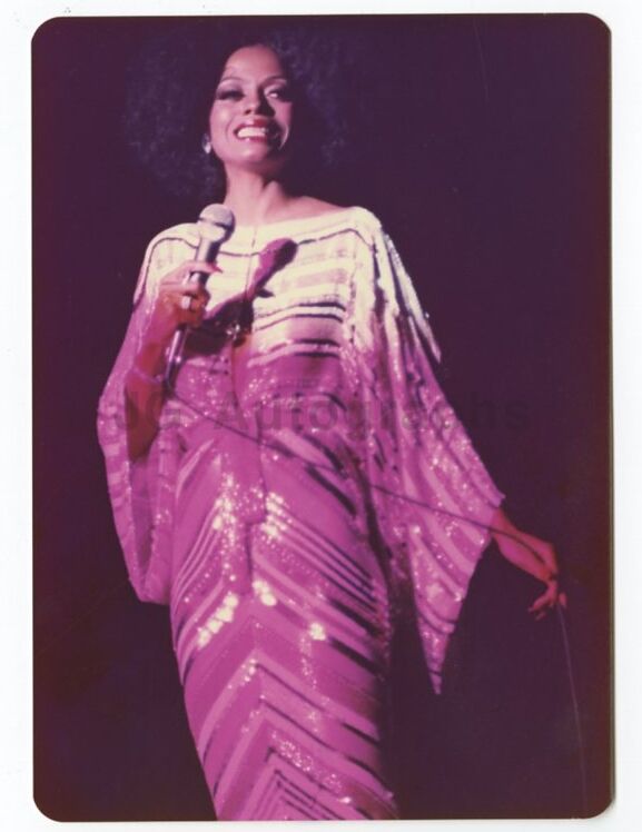 Diana Ross - Vintage Candid Photo Poster painting by Peter Warrack - Previously Unpublished