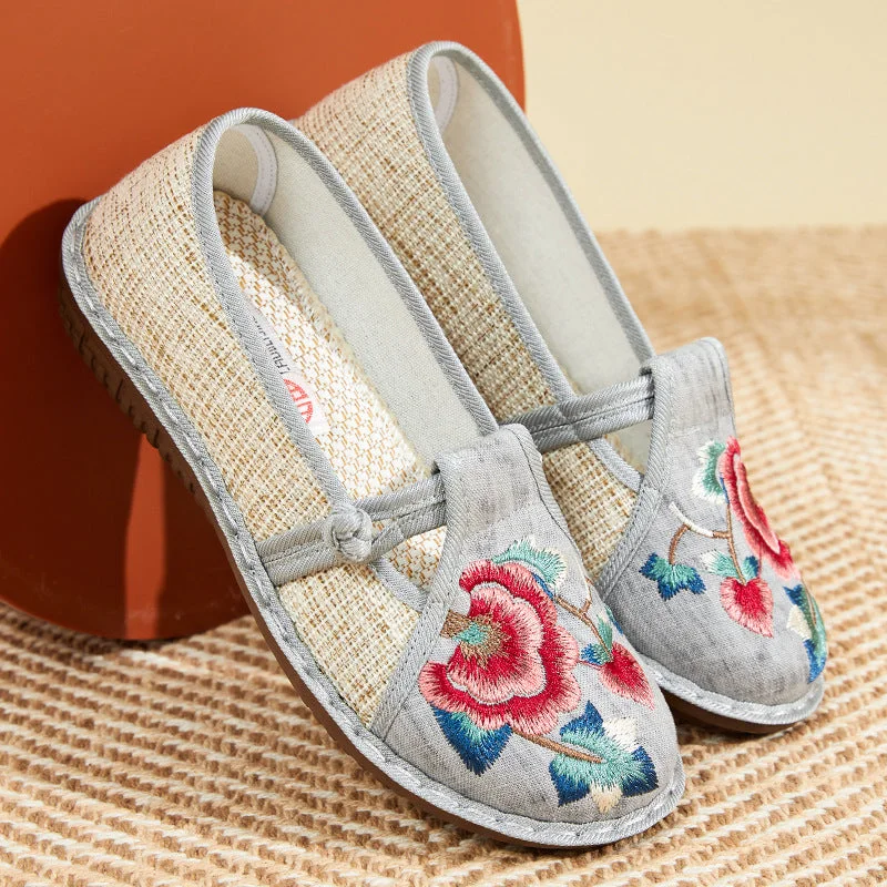 Ethnic Style Woven Embroidered Shoes