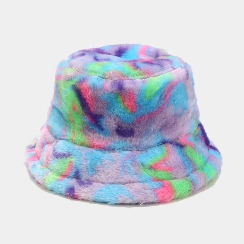 Unisex Modern Style Color Block Big Eaves Bucket Hat