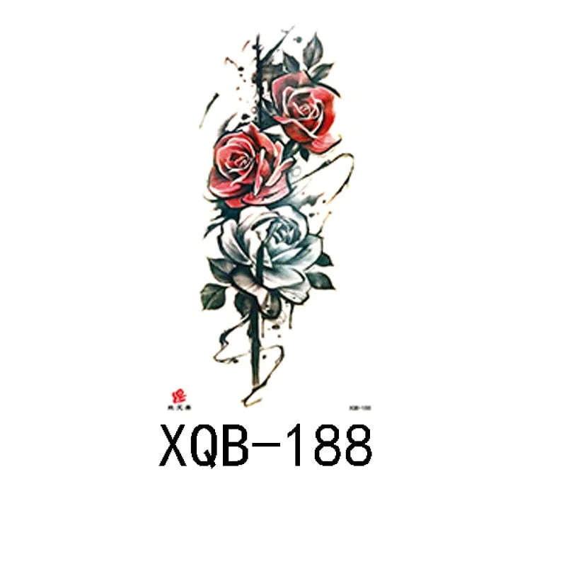 Small full arm waterproof tattoo stickers fierce wolf head animal arm lasting European and American tattoo stickers