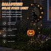 Solar Powered Black Cat & Pumpkin Moon Stake Light Weatherproof Moon Cats LED Stakes Light Auto On/Off Halloween Decorations Solar Lamp for Outdoor Patio Pathway Yard Lawn Decors