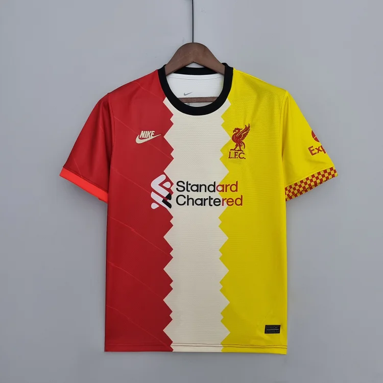 FC Liverpool Home Shirt Kit 2022-2023 - Red Beige Yellow