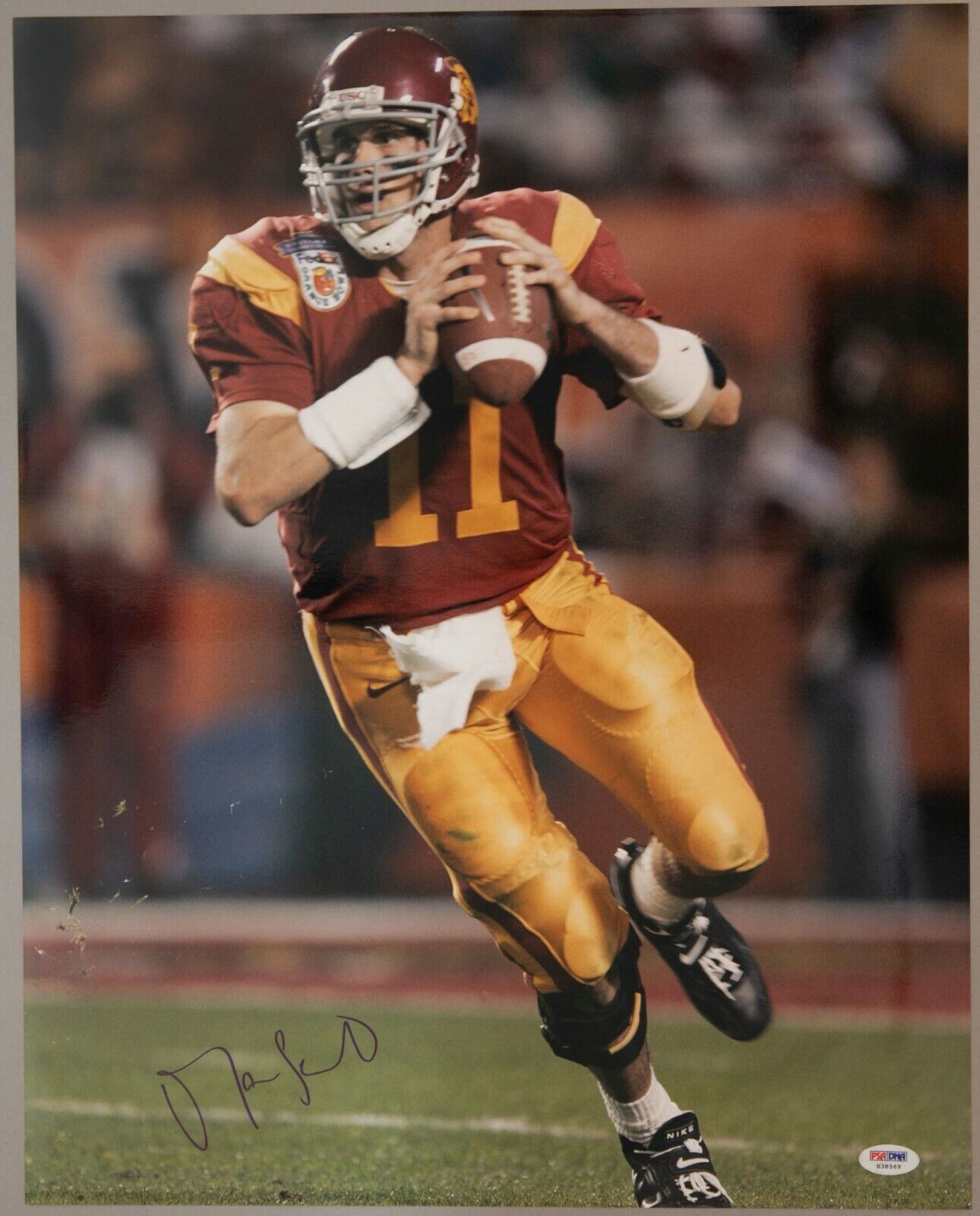 Matt Leinart Signed USC Trojans Football 16x20 Photo Poster painting PSA/DNA COA NFL Autograph