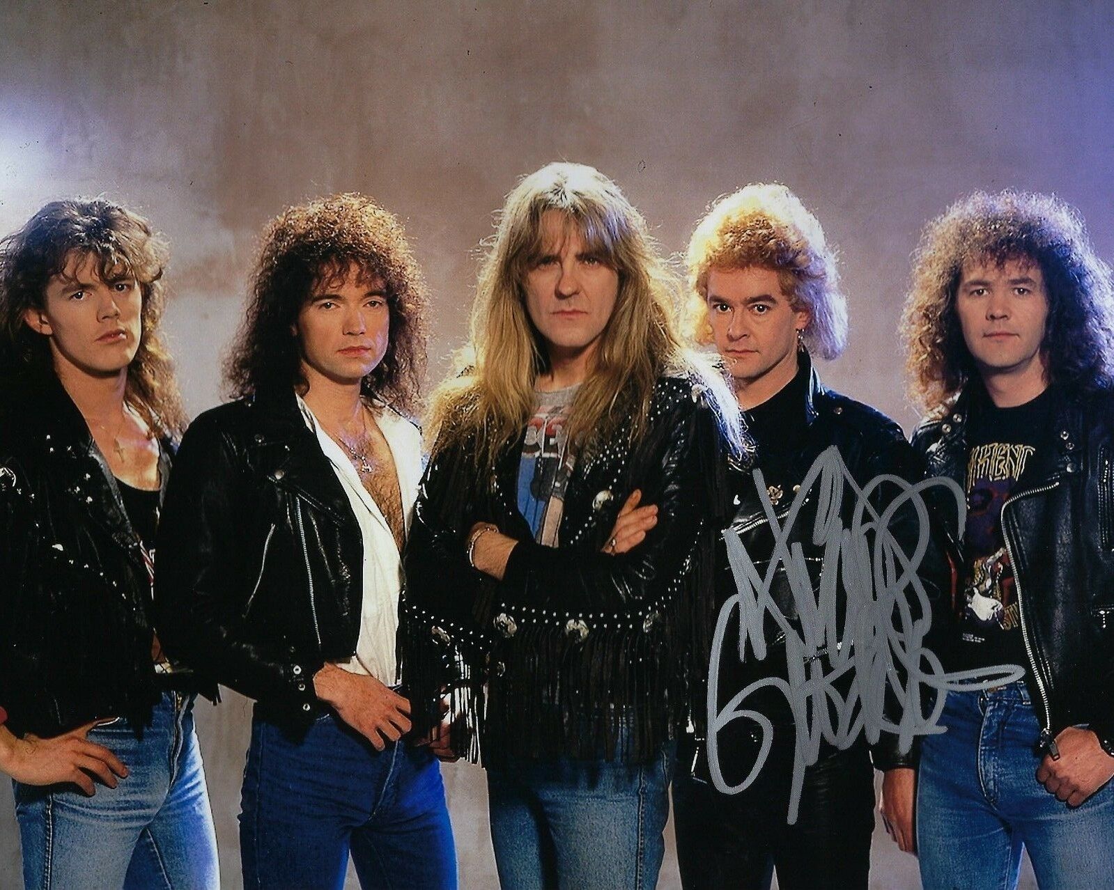 GFA Saxon Band Drummer * NIGEL GLOCKLER * Signed Autographed 8x10 Photo Poster painting N1 COA