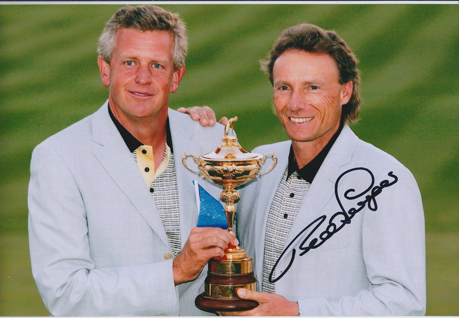 Bernhard LANGER SIGNED Ryder Cup Autograph 12x8 Photo Poster painting AFTAL COA