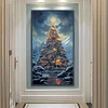 (40*70cm)Snowy Xmas Tree - Full Round Drill Diamond Painting