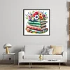 Flowers And Book - 11CT Stamped Cross Stitch - 50*50cm