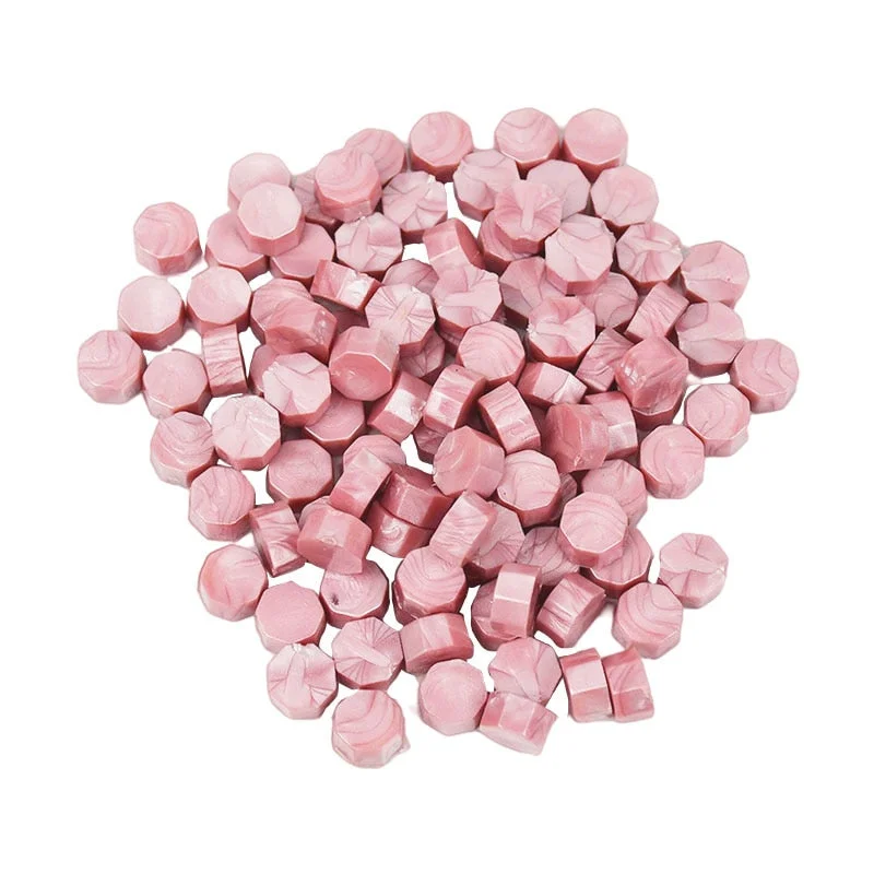 100Pcs/Bag Retro Wax Seal Colored Wax Beads DIY Scapbooking Octagon Sealing Stamp for Envelope Letter Wedding Party Invitation