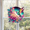 Flowers And Hummingbirds Double Sided - 5D DIY Pendant