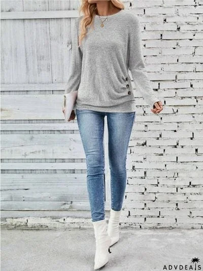 Round Neck Long Sleeve T-Shirt