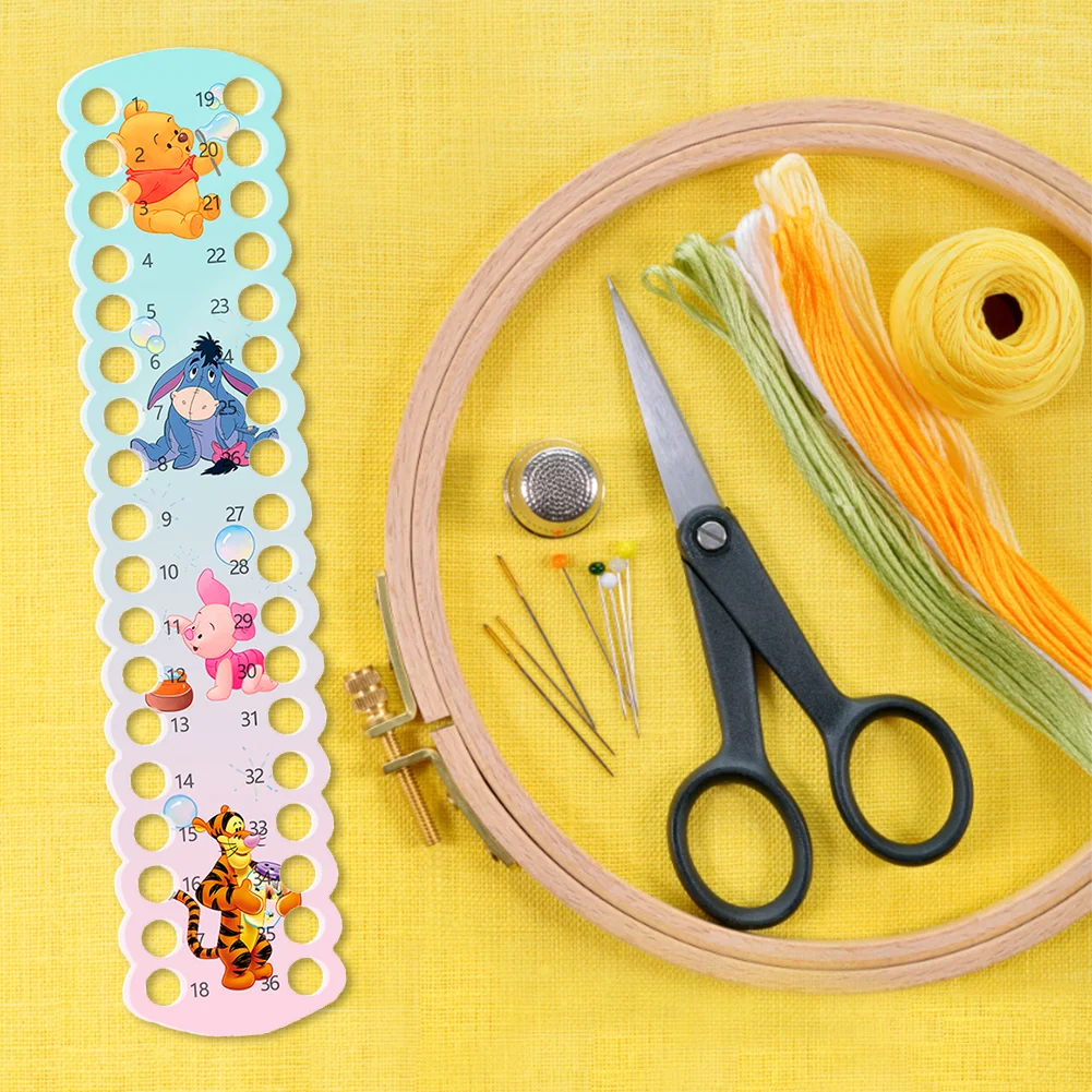 Acrylic Cross Stitch Row Line Board Cartoon Pattern Art Accessory(Winnie the Pooh)
