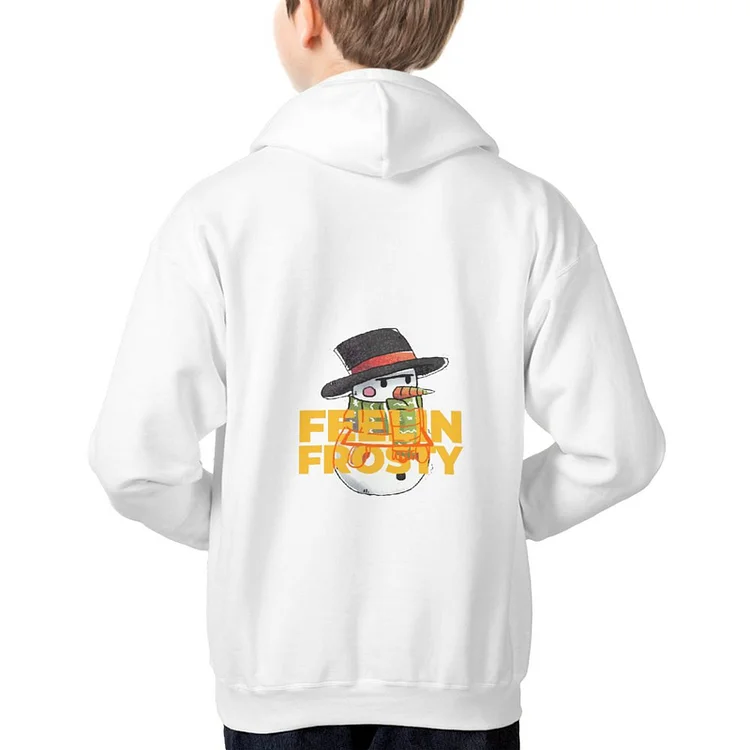 Children's Hoodie Christmas-Snowman-Winter-Yellow-T-shirt-Sweatshirt