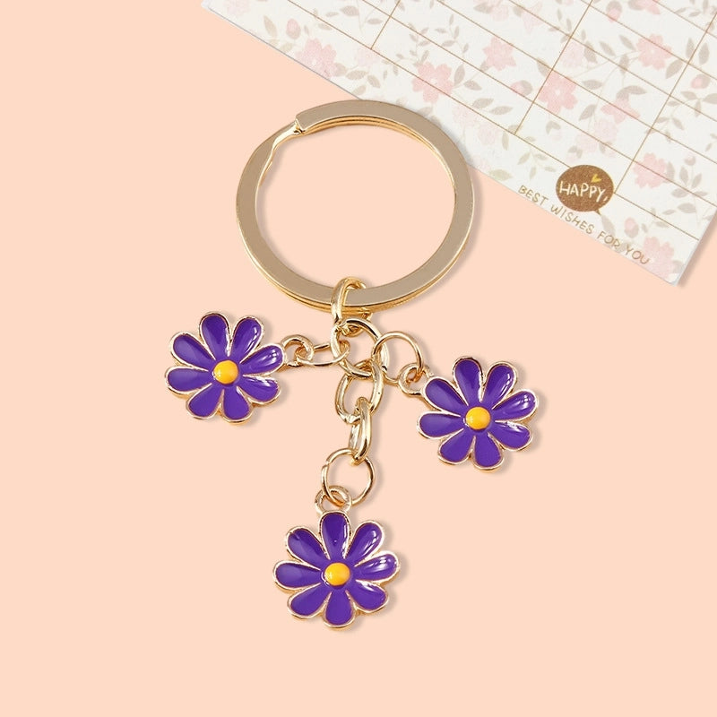 Cute Daisy Alloy Women’s Keychain