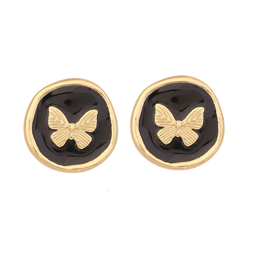 Medieval Monet Garden French Retro Butterfly Earrings Female Niche Earrings E599