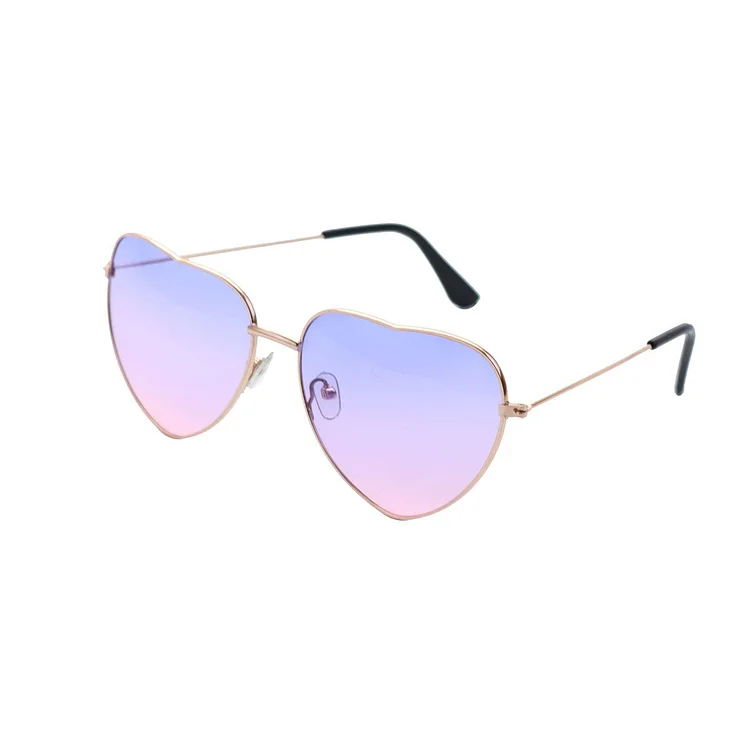 Demandernyc Vintage Heart Shaped Sunglasses Metal Frame Women Men Glasses Brand Designer Fashion Lenses Eyewear Driving Goggles 1Pc