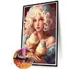 uk.everydayedeals (Limited Stock)Diamond Painting - Round AB Drills - Ice Cream Girl(45*65cm)