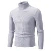 2023 Men's Turtleneck Striped Bottoming Sweater