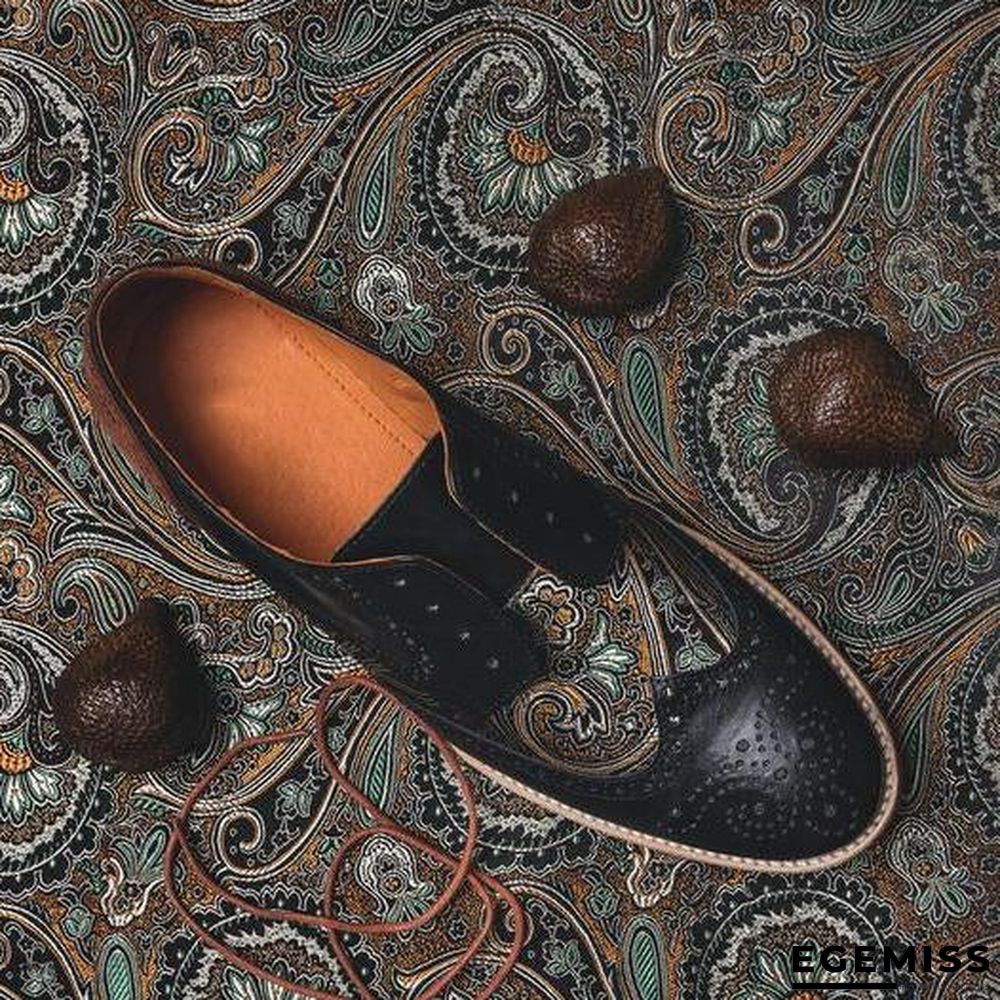 Handmade Silk Dragon Pattern Oxford Shoes | EGEMISS