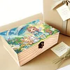 5D DIY Diamond Painting Handmade Wood Storage Box Crystal Storage Case (Rabbit)