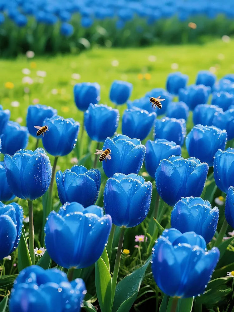 🌷 Rare Blue Tulips - Bulb Plants