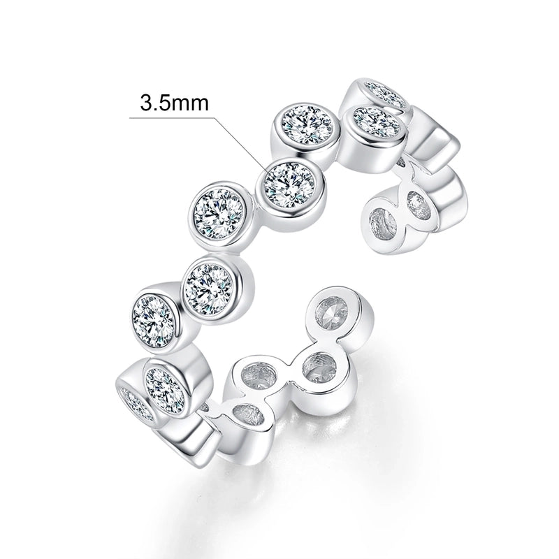 Copper 18K Gold Plated Inlay Solid Color Zircon Rings