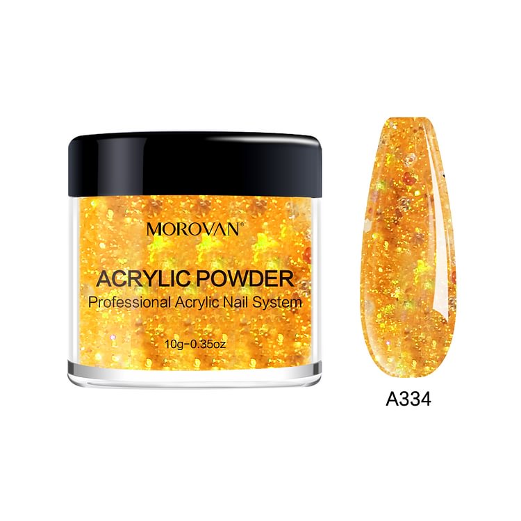 Morovan Amber Glitter Acrylic Powder A334