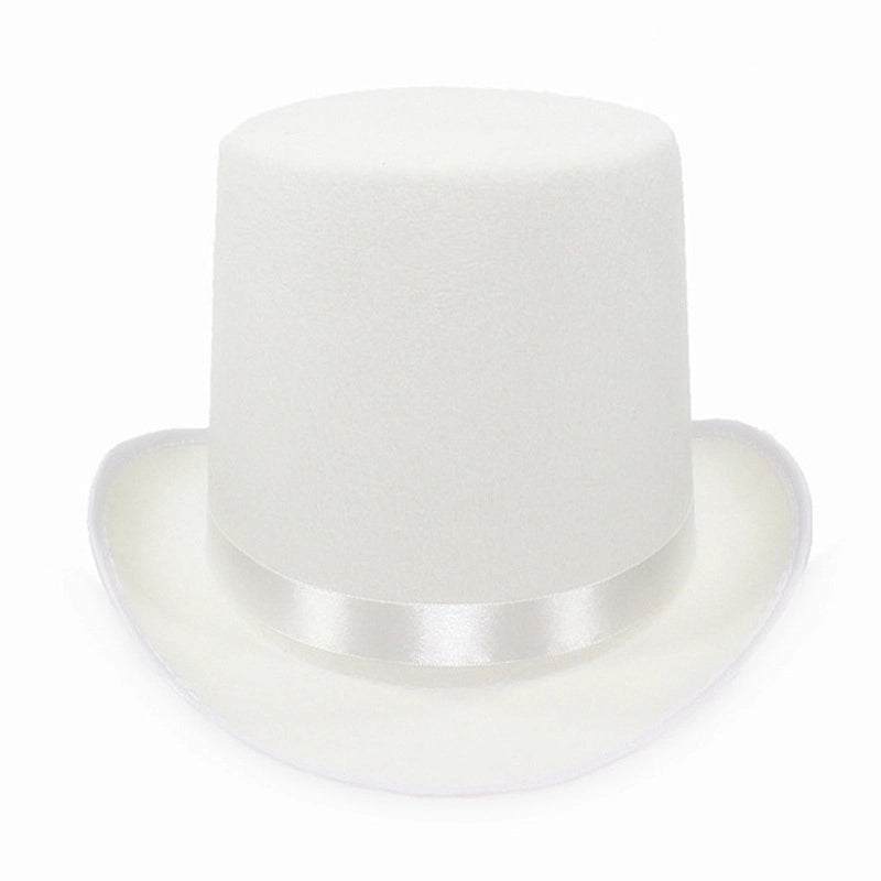 High Hat Retro British Gentleman Jazz Hat Magician Hat Performance Sequin Hat Rain Silk High Barrel Top Hat Non-woven Fabric
