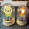 Handmade Circuit LED Art Lamp With Glass Dome