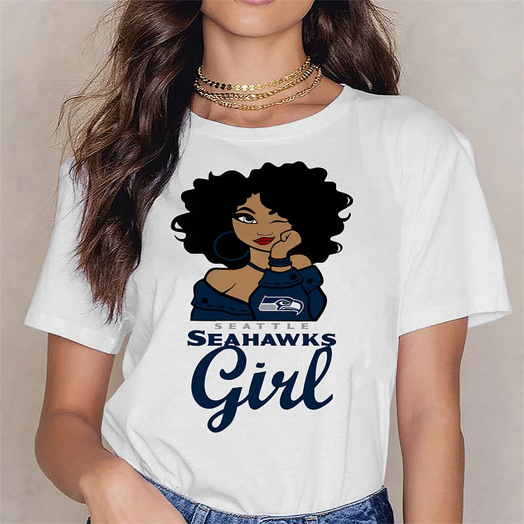 Seattle Seahawks Women's White Relaxed T-Shirt
