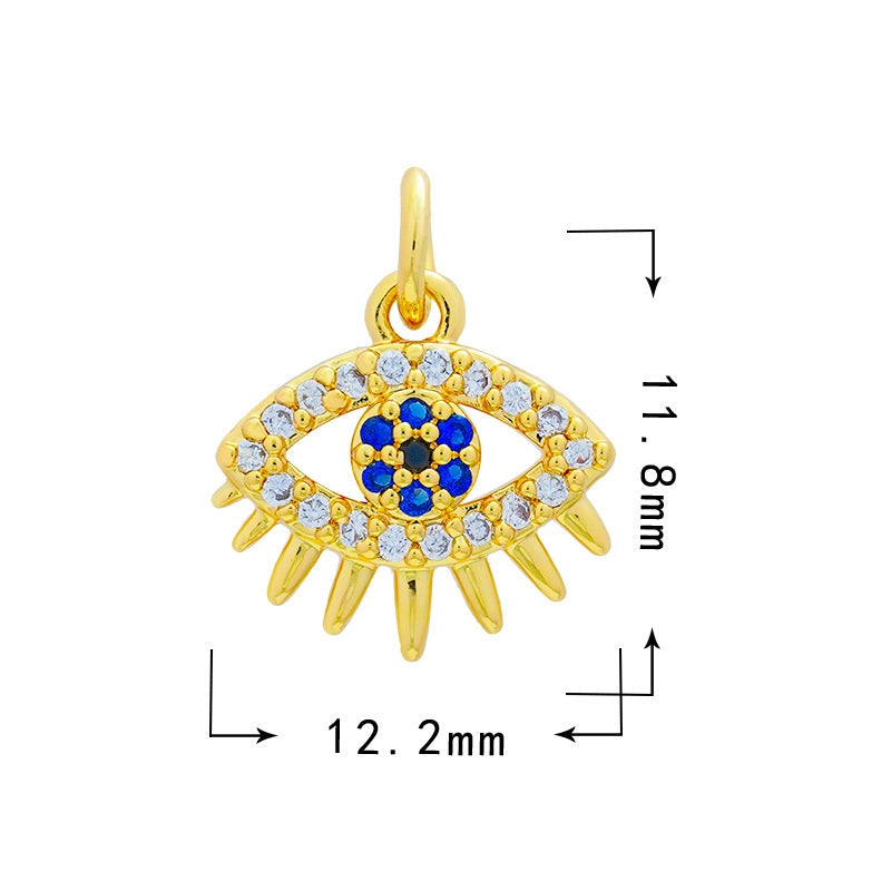 1 Piece 12*16mm Copper Zircon Star Heart Shape Butterfly Pendant Jewelry Accessories