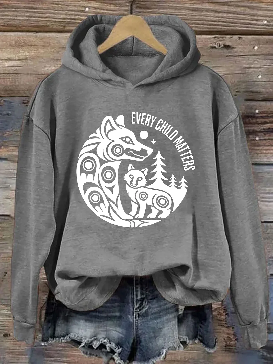 Indigenous Fox Wolf  Hoodie