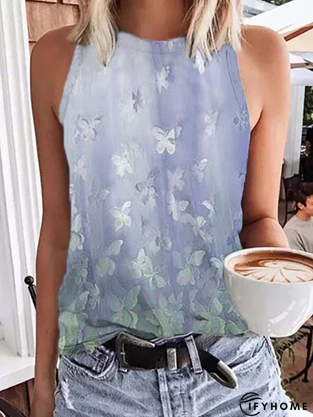 Floral Sleeveless Mesh Top | IFYHOME