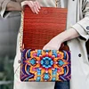 (US Local)DIY Mandala Diamond Art Wooden Coin Pouch with Chain 5D Diamond Painting Purse