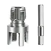 Water Pipe Wrench Thread for 1/2 & 3/4 & 1 Inch PVC/Plastic Pipes Drill Driven Plumbing Repair Kit Pipe Thread Cutting Tool Compatible for Electric Drill