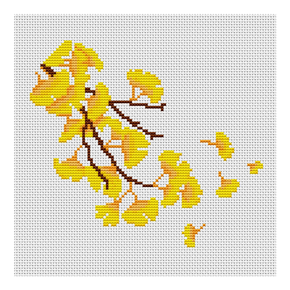 

Ginkgo - 11CT Stamped Cross Stitch - 40*50CM, 501 Original