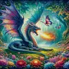 (Multi-Style) Dragon-11CT Stamped Cross Stitch 50*50cm tapestrymarket