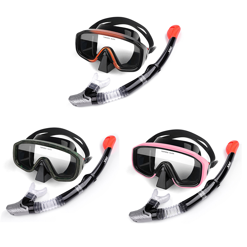 

Scuba Mask Snorkeling Swimming Goggles Breathing Tube Set, Tan + black, 501 Original