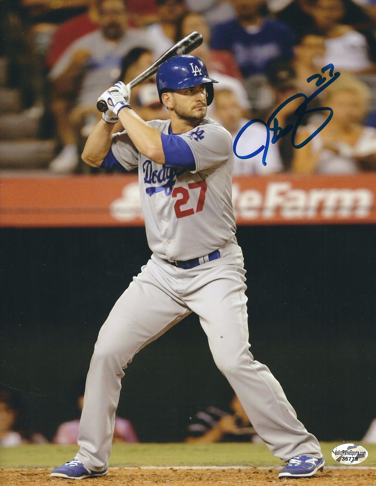 Signed 8x10 JUSTIN RUGGIANO Los Angeles Dodgers Autographed Photo Poster painting - COA