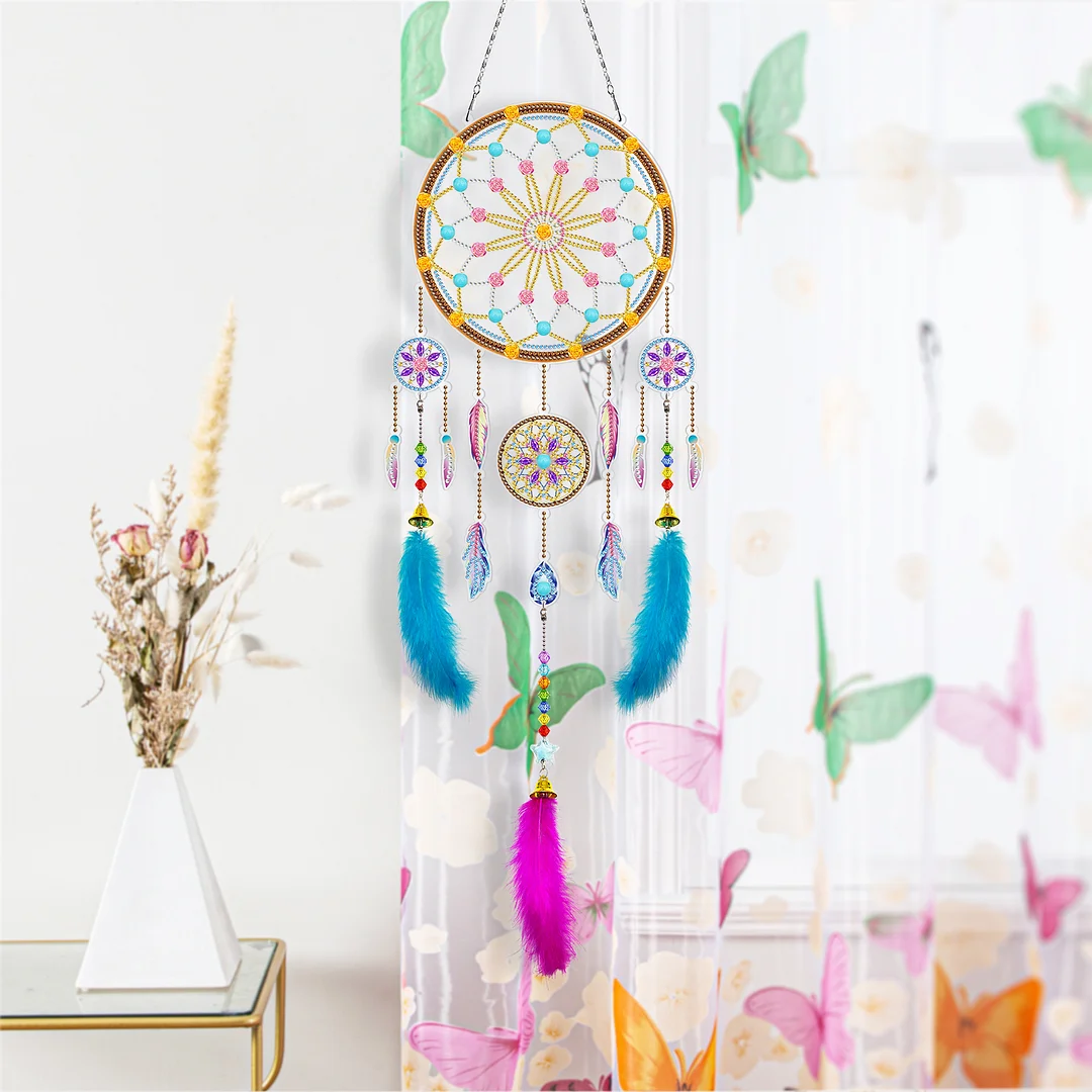 DIY Diamond Painting Dream Catcher Wind Chime