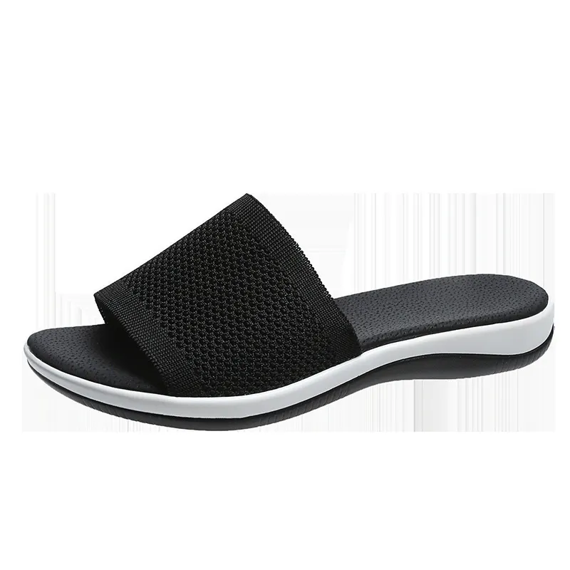 Breakj Breakj Summer New Large Size Women's Shoes Casual Flying Shoes Soft Polyurethane Lightweight Flat-Bottomed Slippers Women