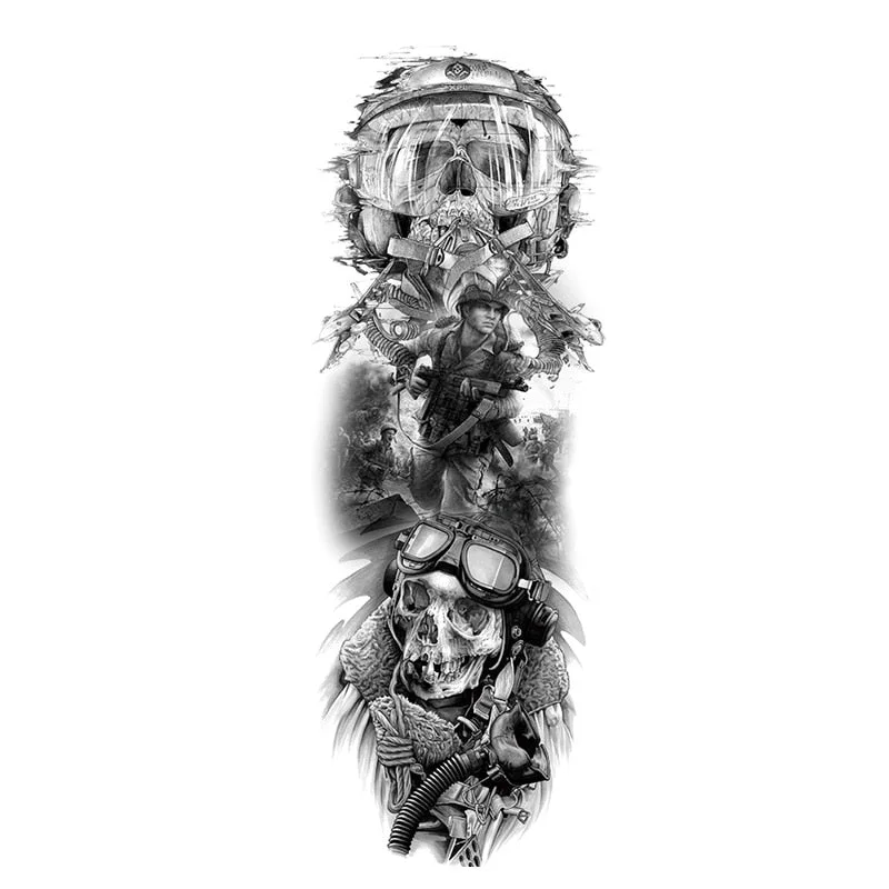 Temporary Tattoos Snake Lion Asian Fake Tattoo Tiger For Men Waterproof Art Mermaid Sticker Paste on Arm Leg Tattoos Body Art