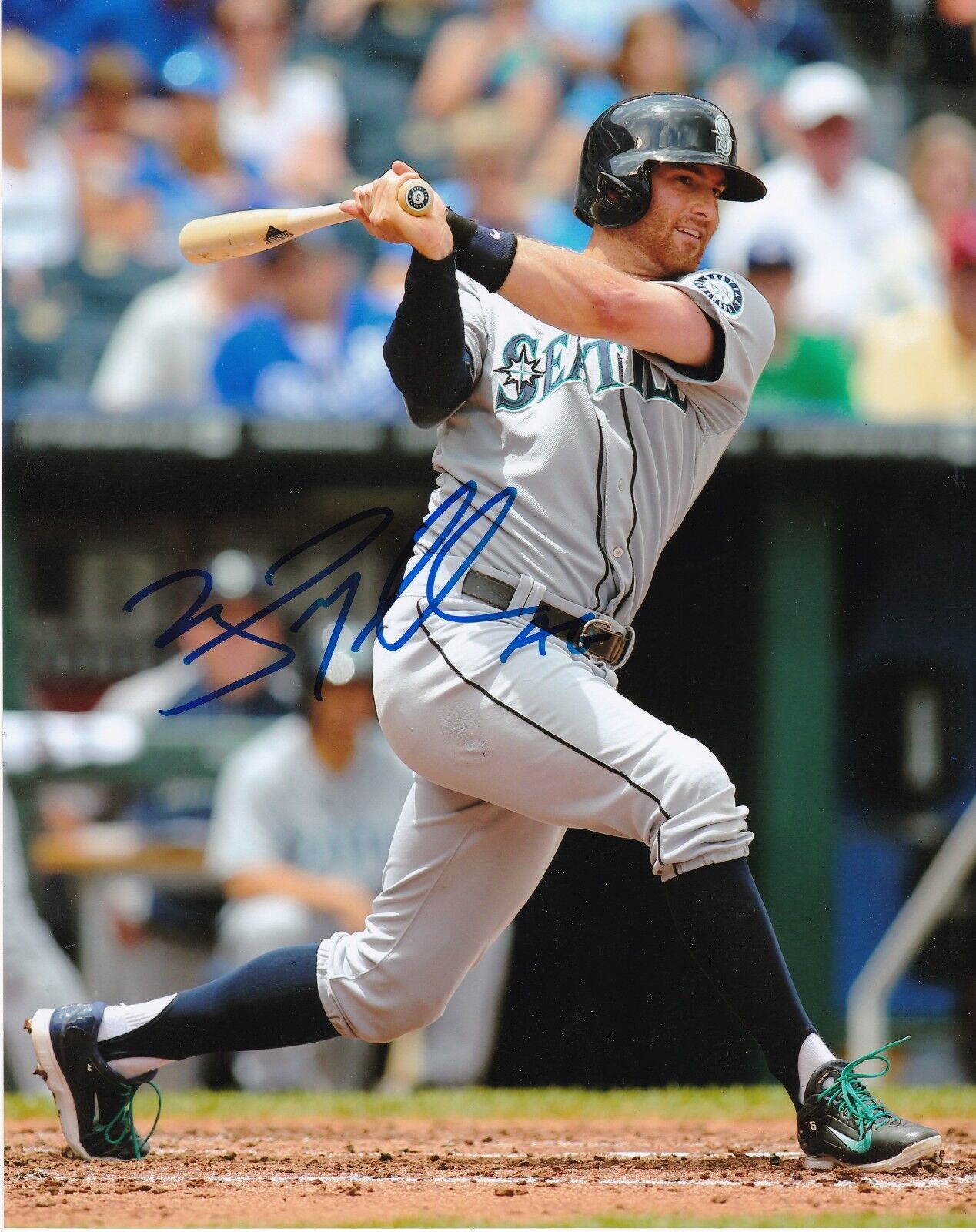 BRAD MILLER SEATTLE MARINERS ACTION SIGNED 8x10