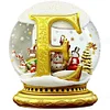 Diamond Painting -DIY Round Drill Xmas Ball Letter A（50x50cm）
