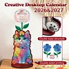 2026 Kalender DIY Diamond Painting Kit Katze Holz Diamond Painting Kalender