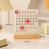 Wooden perpetual calendar, desktop acrylic calendar stand month week date display suitable for desk store office home decoration